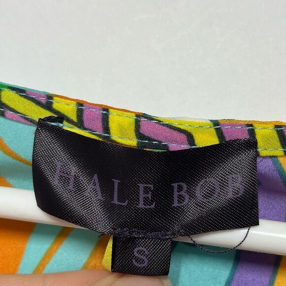 Hale Bob Long Sleeve Contrasting Print Shift Dress S NWOT - Picture 6 of 14